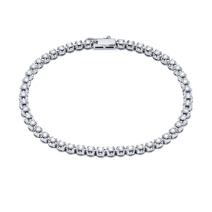 Браслет из белого золота с бриллиантами (055665)