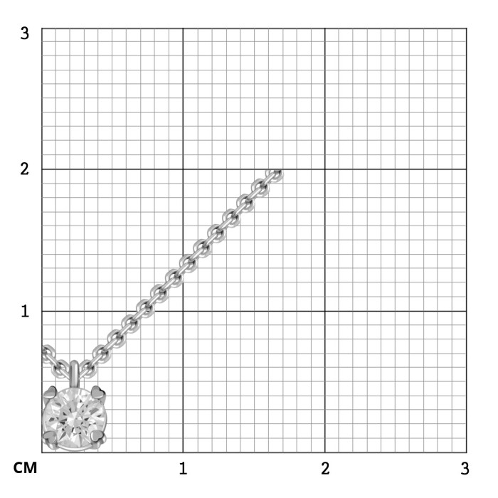 Колье из платины с бриллиантом (050824)