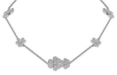 Колье из белого золота с бриллиантами (050860)