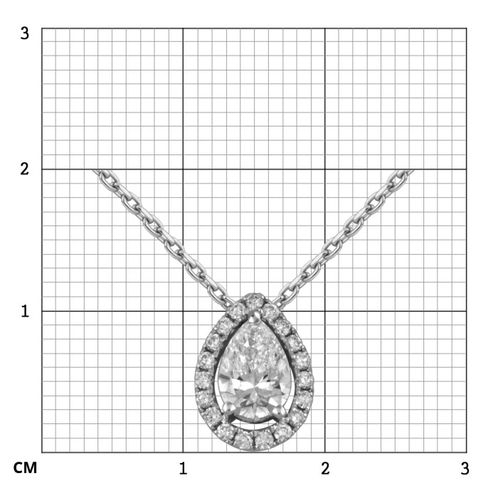Колье из белого золота с бриллиантами (052660)
