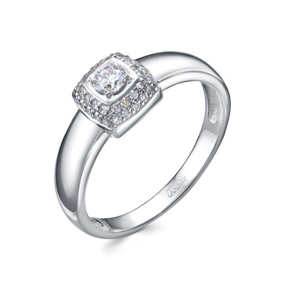 Кольцо из платины с бриллиантами (058001)