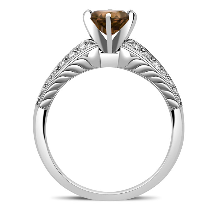 Помолвочное кольцо из белого золота с бриллиантами (029090)