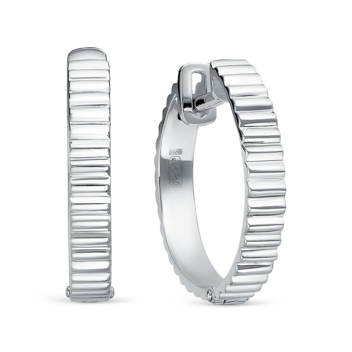 Серьги конго из платины  (056226)