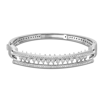 Браслет из белого золота с  &quot;плавающими&quot; бриллиантами (052895)