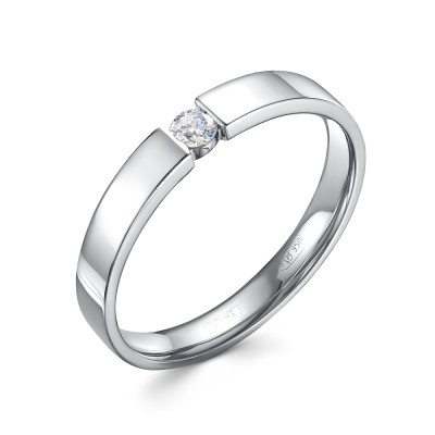 Помолвочное кольцо из платины с бриллиантом (058012)