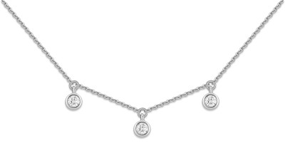 Колье из белого золота с бриллиантами (048461)