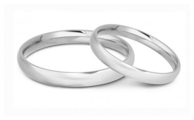 Обручальное кольцо из платины 16.5