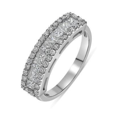 Кольцо из белого золота с бриллиантами  (059994)