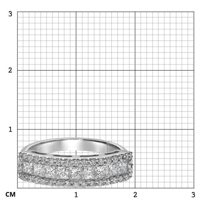 Кольцо из белого золота с бриллиантами  (059994)