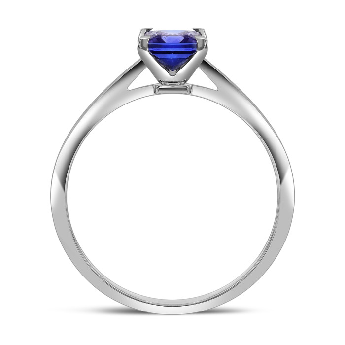 Помолвочное кольцо из белого золота с танзанитом (060131)