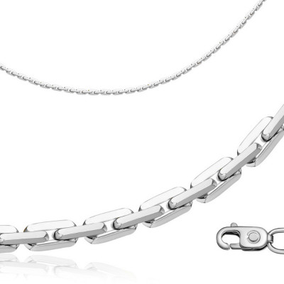 Цепь из белого золота, плетение &quot;Якорное&quot; (052123)