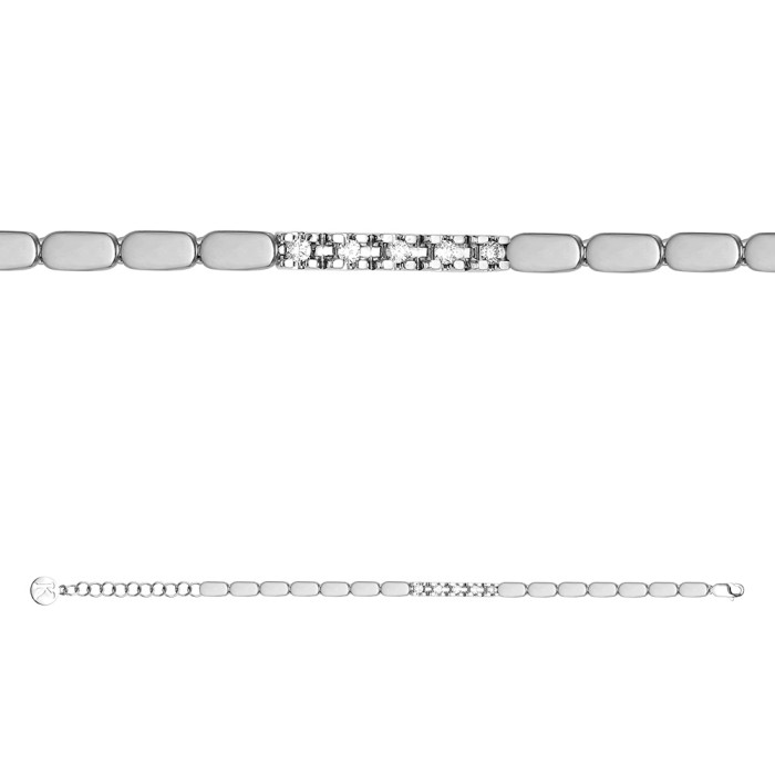 Браслет из белого золота с бриллиантами (050512)