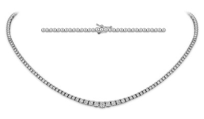Колье из белого золота с бриллиантами (056100)