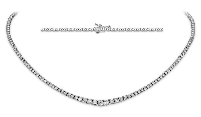 Колье из белого золота с бриллиантами (056100)