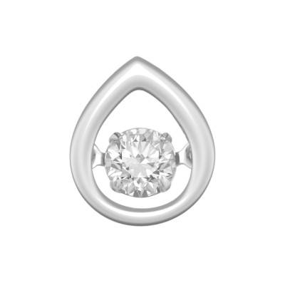 Кулон из белого золота с &quot;плавающим&quot; бриллиантом (041288)