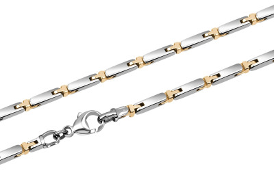 Мужская цепь из палладия с золотыми вставками (002790)