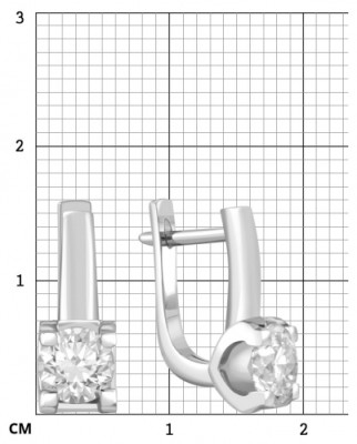 Серьги из платины с бриллиантами