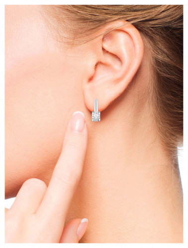 Серьги из платины с бриллиантами