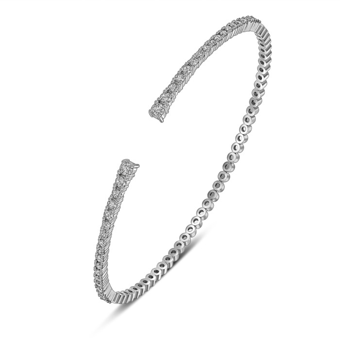 Браслет из белого золота с бриллиантами (055670)