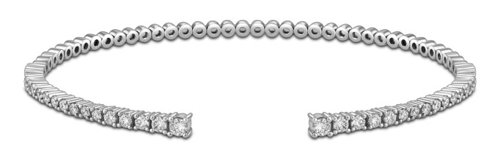 Браслет из белого золота с бриллиантами (055670)