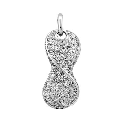 Кулон из белого золота с бриллиантами (021365)