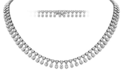Колье из белого золота с бриллиантами (051981)