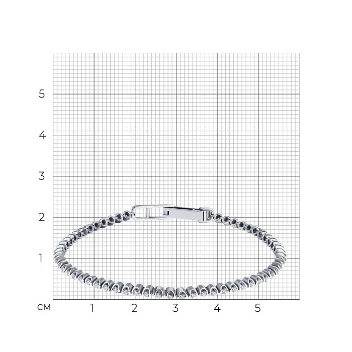 Браслет из белого золота с бриллиантами (052868)
