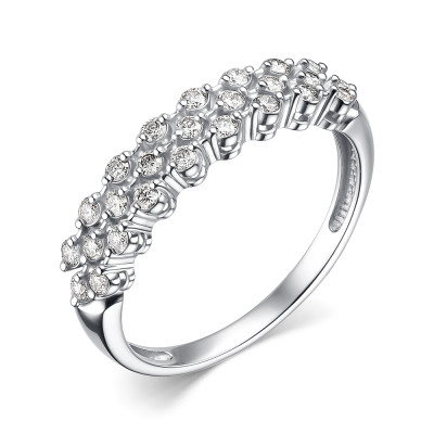 Кольцо из белого золота с бриллиантами  (060492)