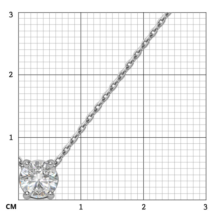 Колье из белого золота с бриллиантом (059394)