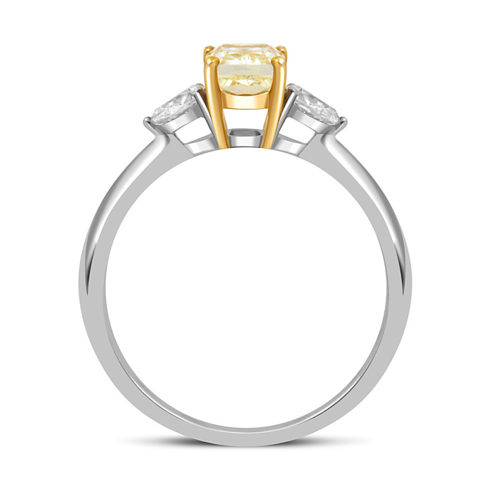 Помолвочное кольцо из белого золота с бриллиантами (051308)