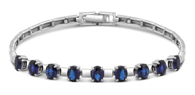 Браслет из белого золота с сапфирами (038308)