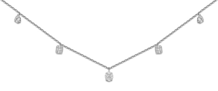 Колье из белого золота с бриллиантами (046884)