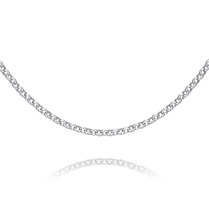 Цепь из белого золота, плетение Роло (047297)