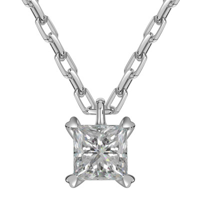 Колье из белого золота с бриллиантом (049942)