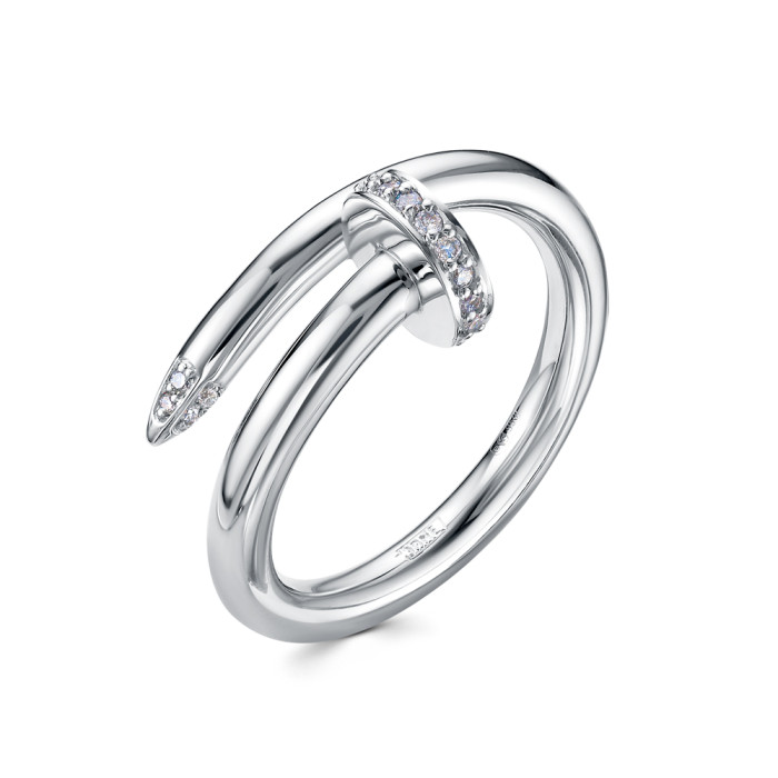 Кольцо из платины с бриллиантами (057993)