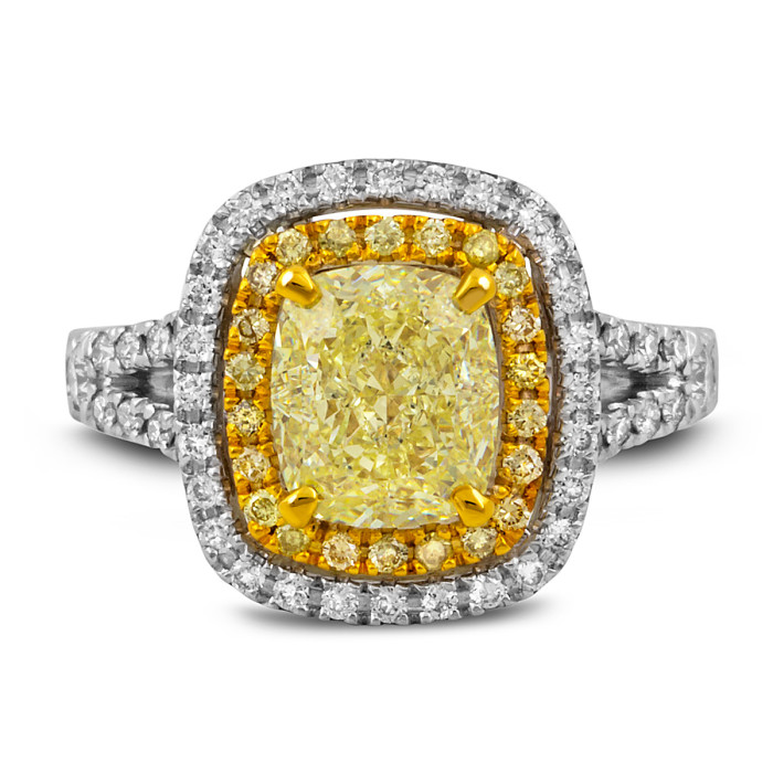 Помолвочное кольцо из белого золота с бриллиантами (048210)