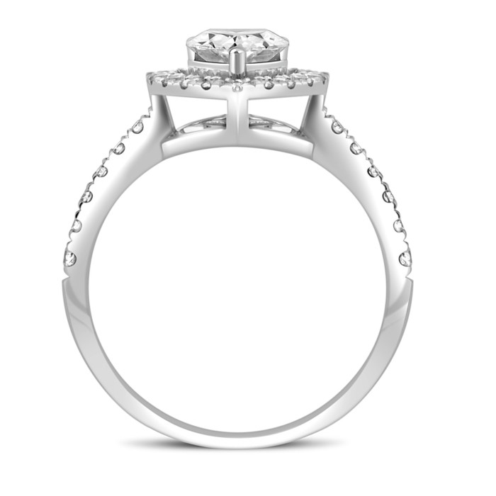 Кольцо из белого золота с бриллиантами (048486)