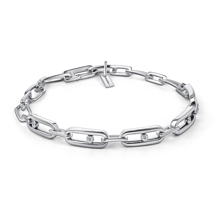 Браслет из белого золота с бриллиантами (060378)