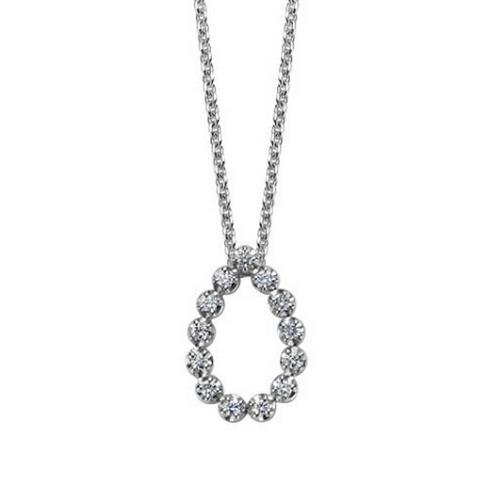 Колье из белого золота с  бриллиантами (061193)