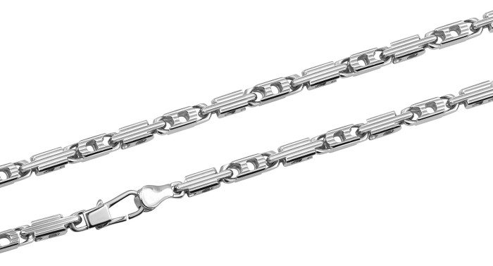 Мужская цепь из белого золота (005787)