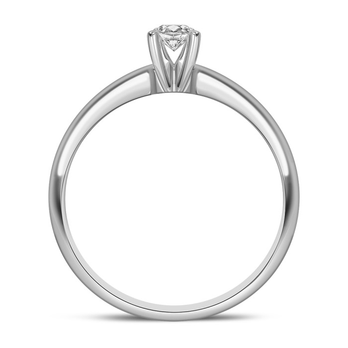 Помолвочное  кольцо из белого золота с бриллиантом (038016)