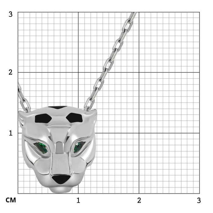 Колье из белого золота с цирконами (060536)
