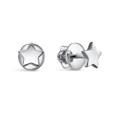 Серьги пусеты из платины (056222)