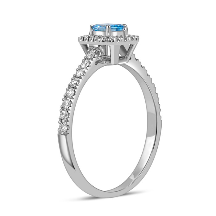 Помолвочное кольцо из белого золота с бриллиантами (060199)