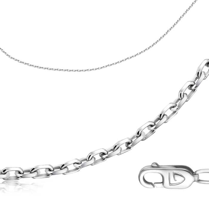 Цепь из белого золота, плетение Якорное (051942)