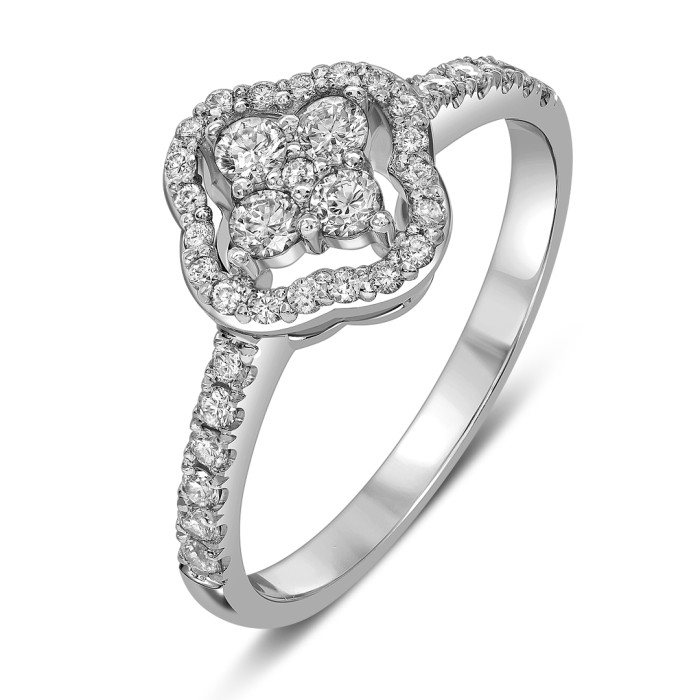 Кольцо из белого золота с бриллиантами (061591)