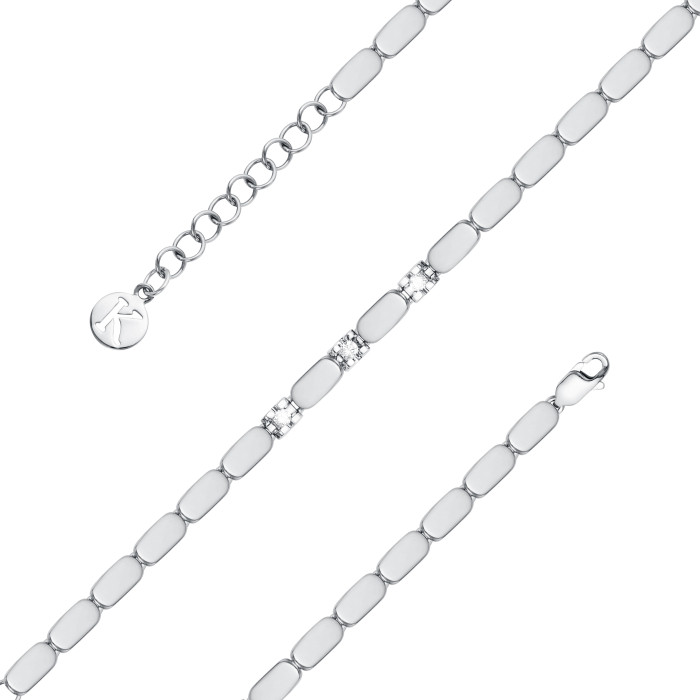 Браслет из белого золота с бриллиантами (061078)