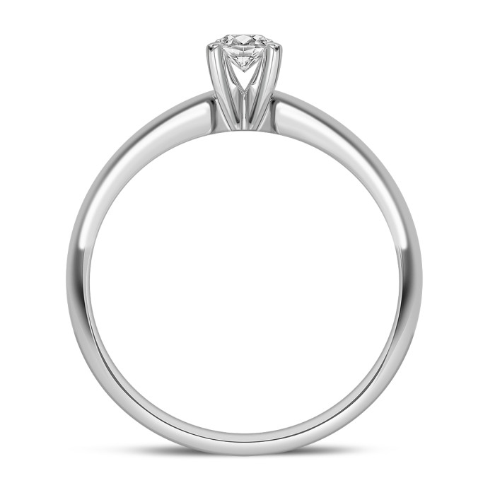 Помолвочное  кольцо из белого золота с бриллиантом (042936)