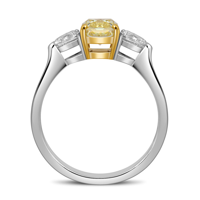 Помолвочное кольцо из белого золота с бриллиантами (051836)