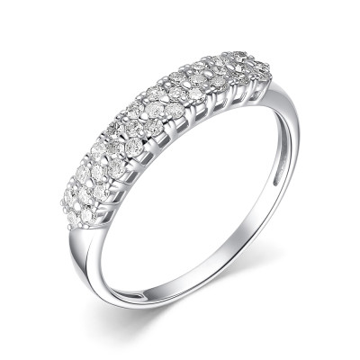 Кольцо из белого золота с бриллиантами  (060493)